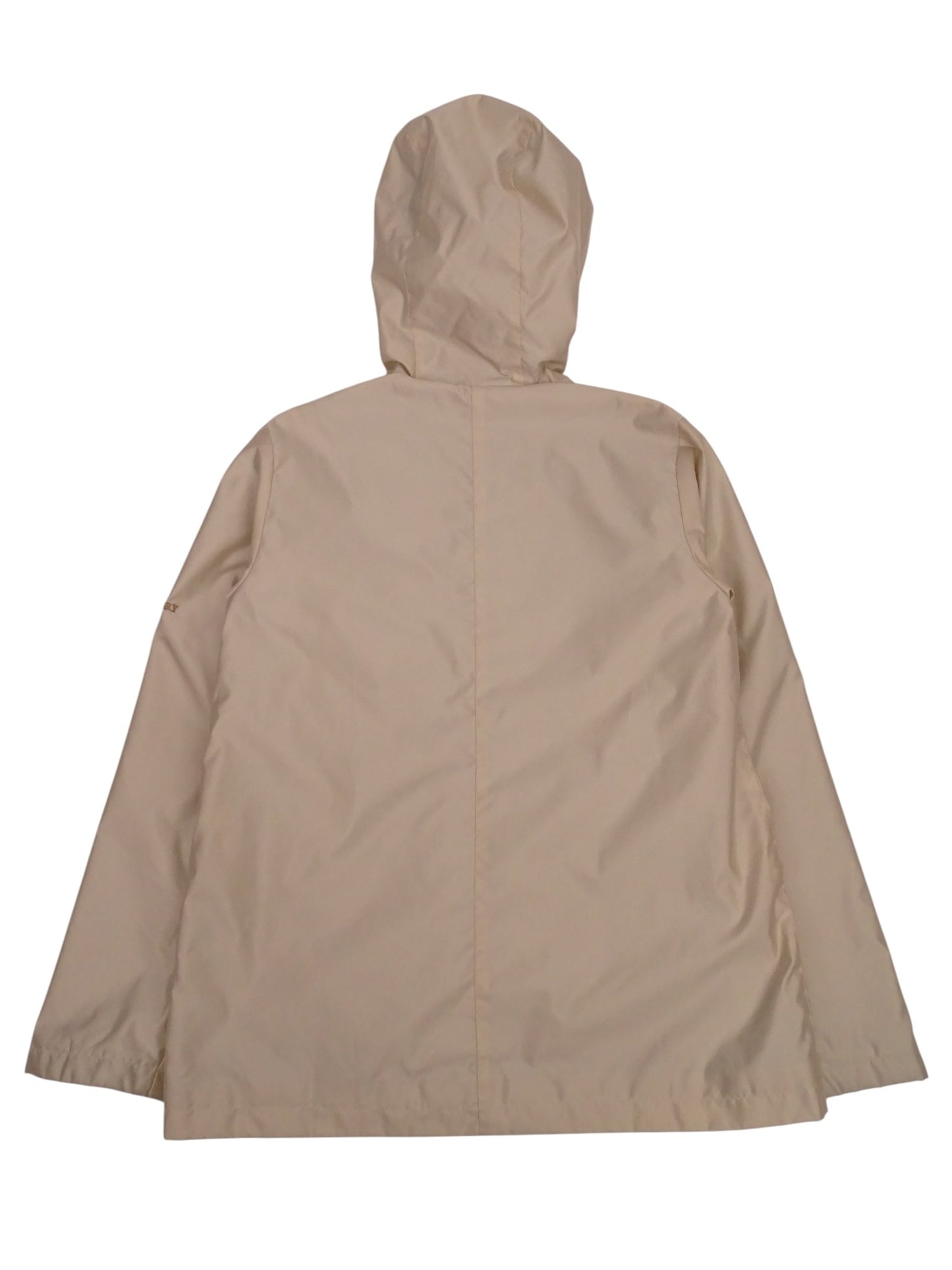 Burberry Manteau Zippé Crème Intérieur Tartan Écossais Gris S Femme