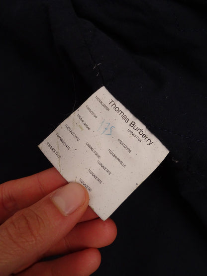 Burberry Veste Harrington Bleu Marine Zippée Coton M Homme