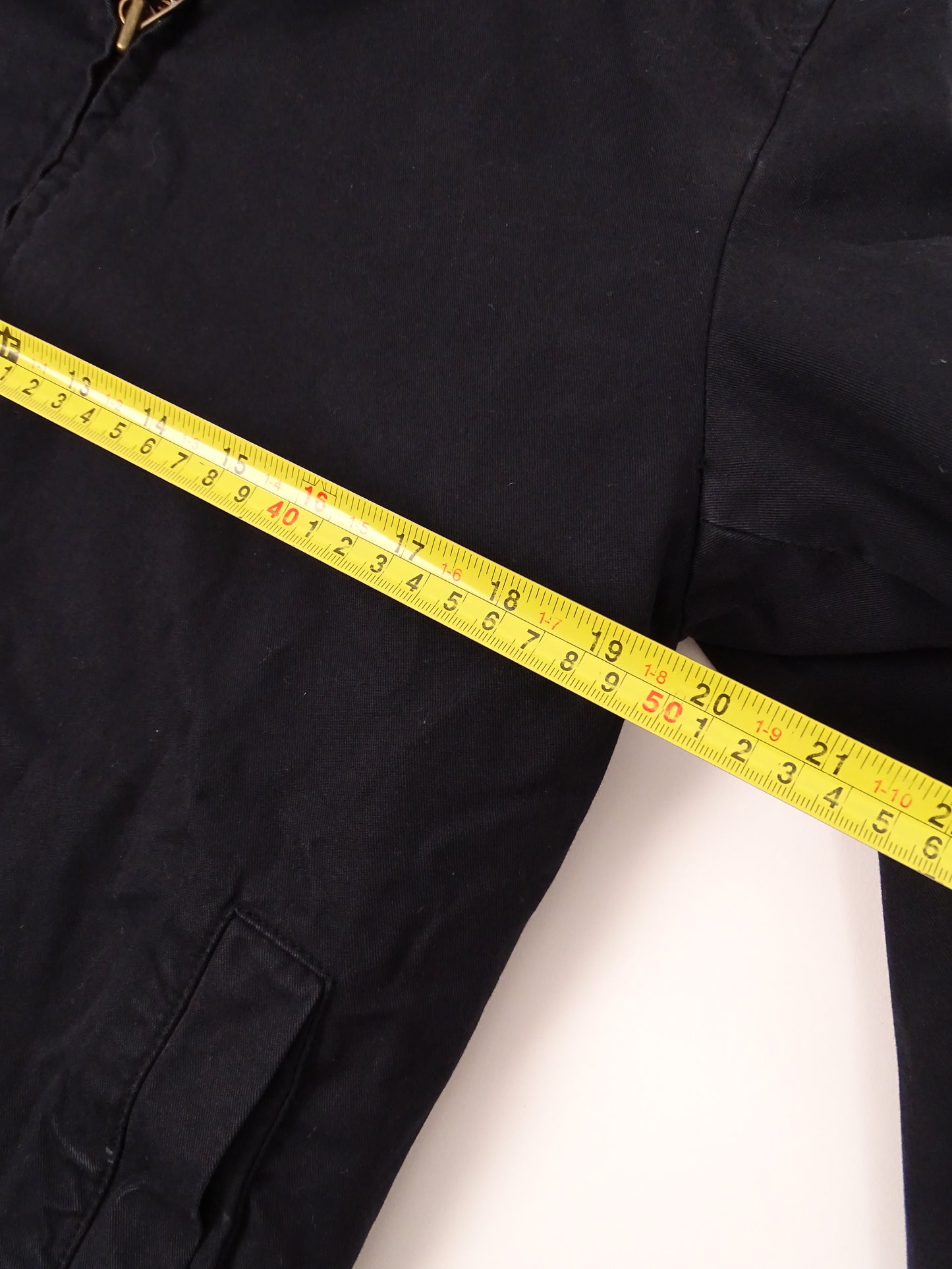 Burberry Veste Harrington Bleu Marine Zippée Coton M Homme