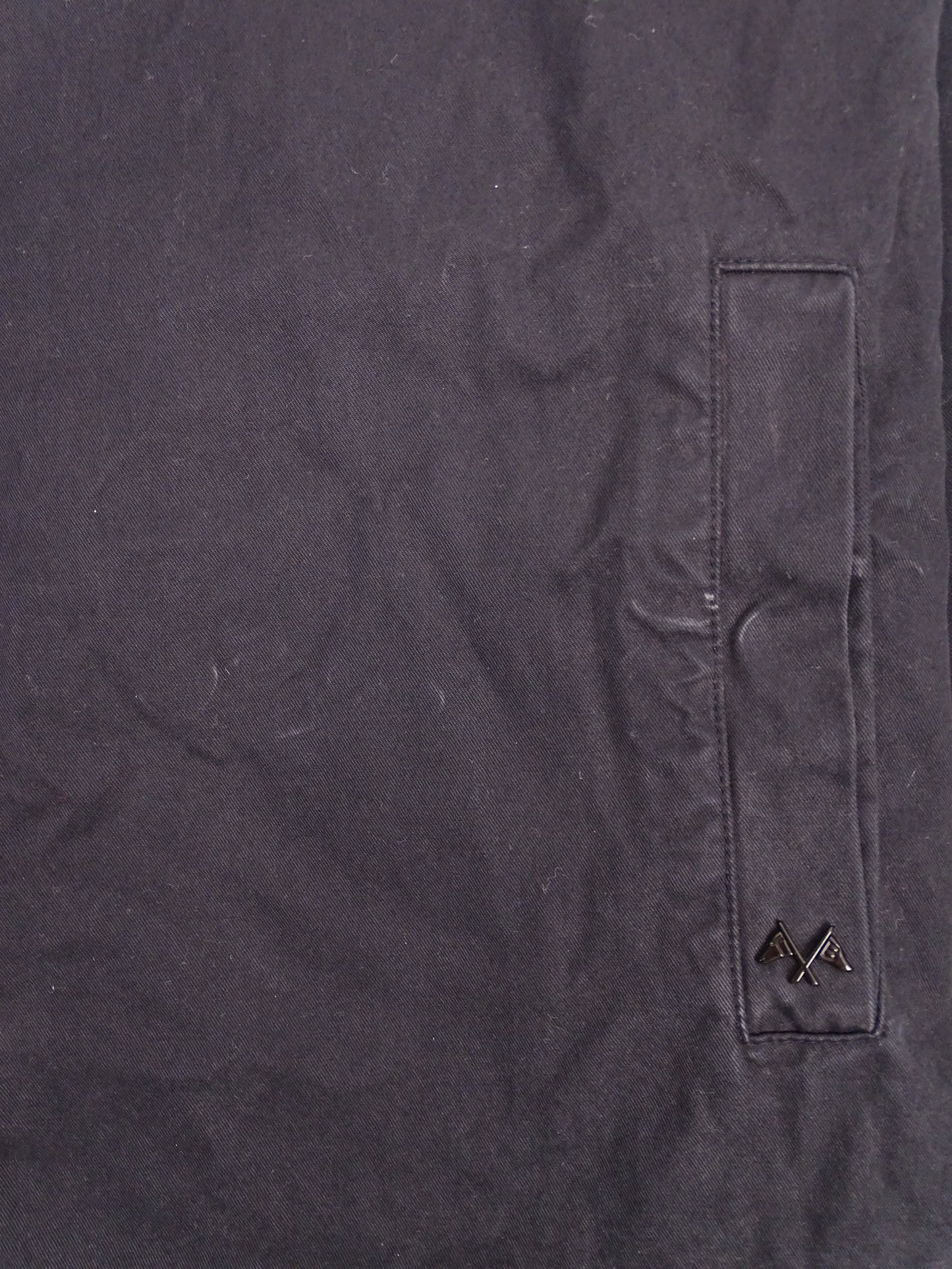 Burberry Veste Harrington Bleu Marine Zippée Coton M Homme