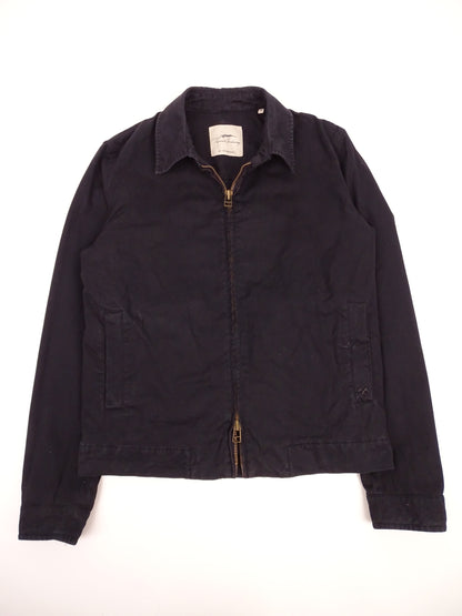 Burberry Veste Harrington Bleu Marine Zippée Coton M Homme