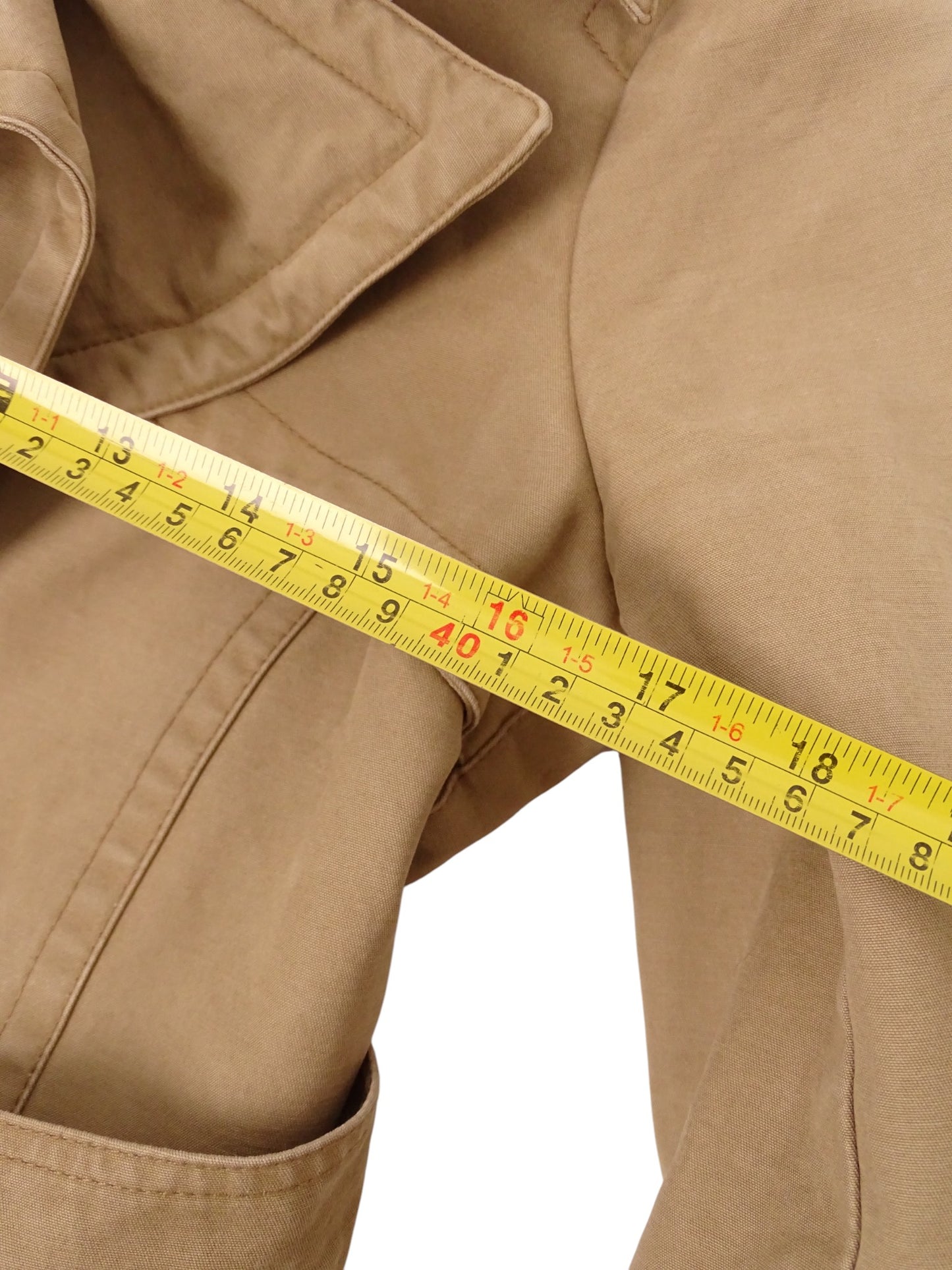 Burberry Trench Beige Ceinturé Rembourré Hiver S Femme