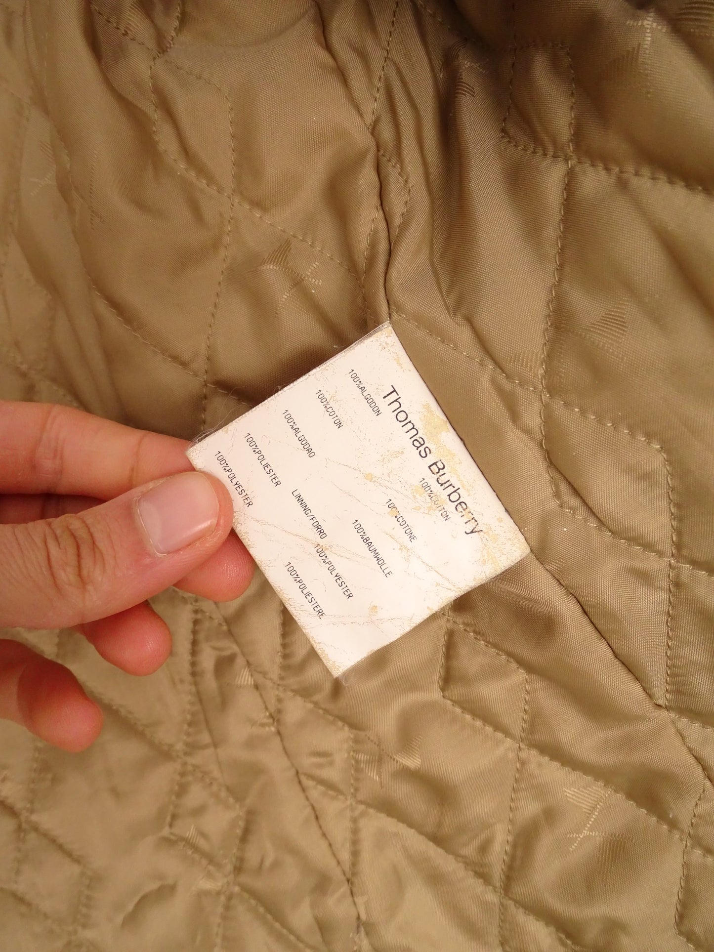 Burberry Trench Beige Ceinturé Rembourré Hiver S Femme