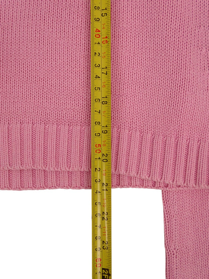 Burberry Pull Col V Rose Coton S Femme