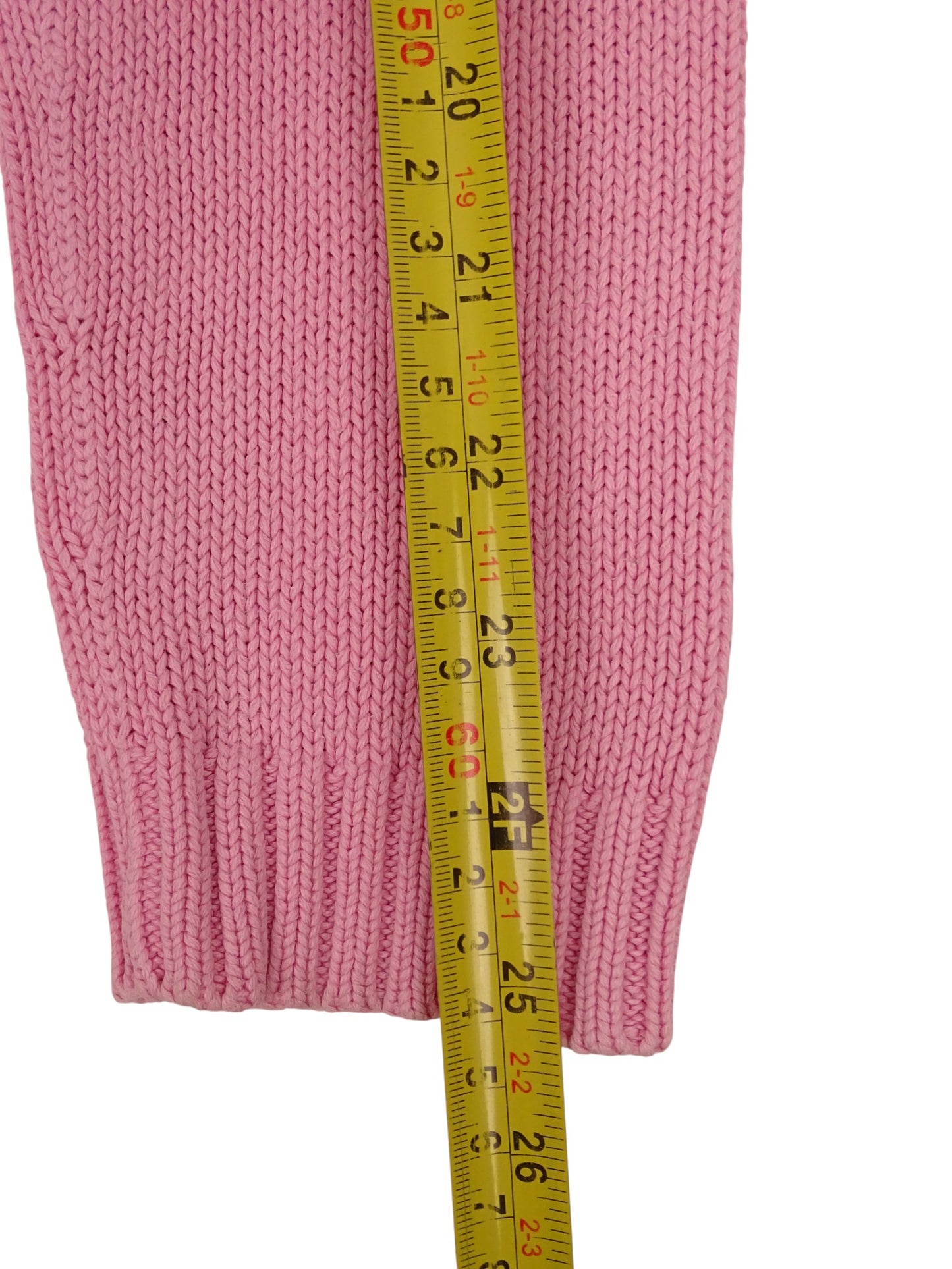 Burberry Pull Col V Rose Coton S Femme