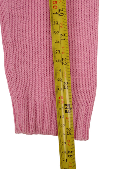 Burberry Pull Col V Rose Coton S Femme