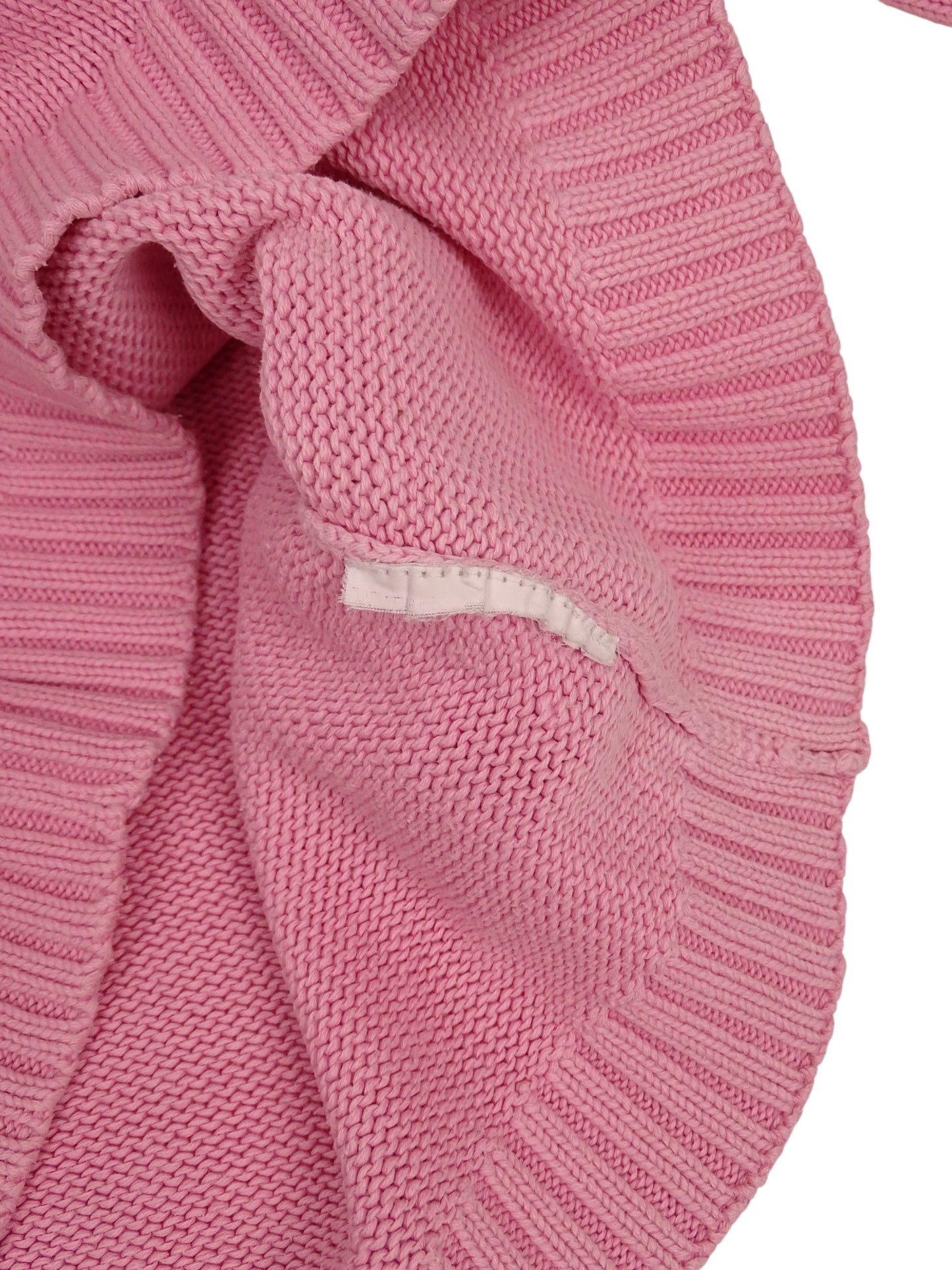 Burberry Pull Col V Rose Coton S Femme