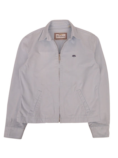 Burberry Veste Courte Bleu Clair Zippée À Col M Femme