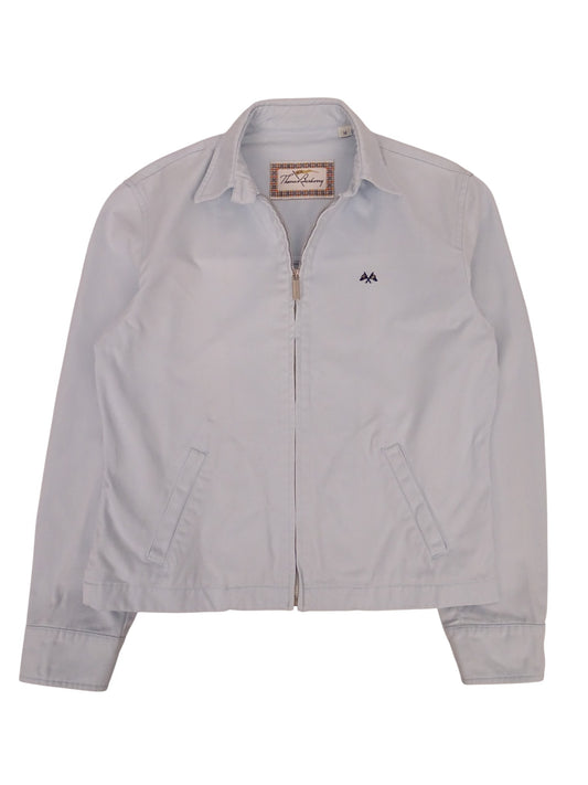 Burberry Veste Courte Bleu Clair Zippée À Col M Femme