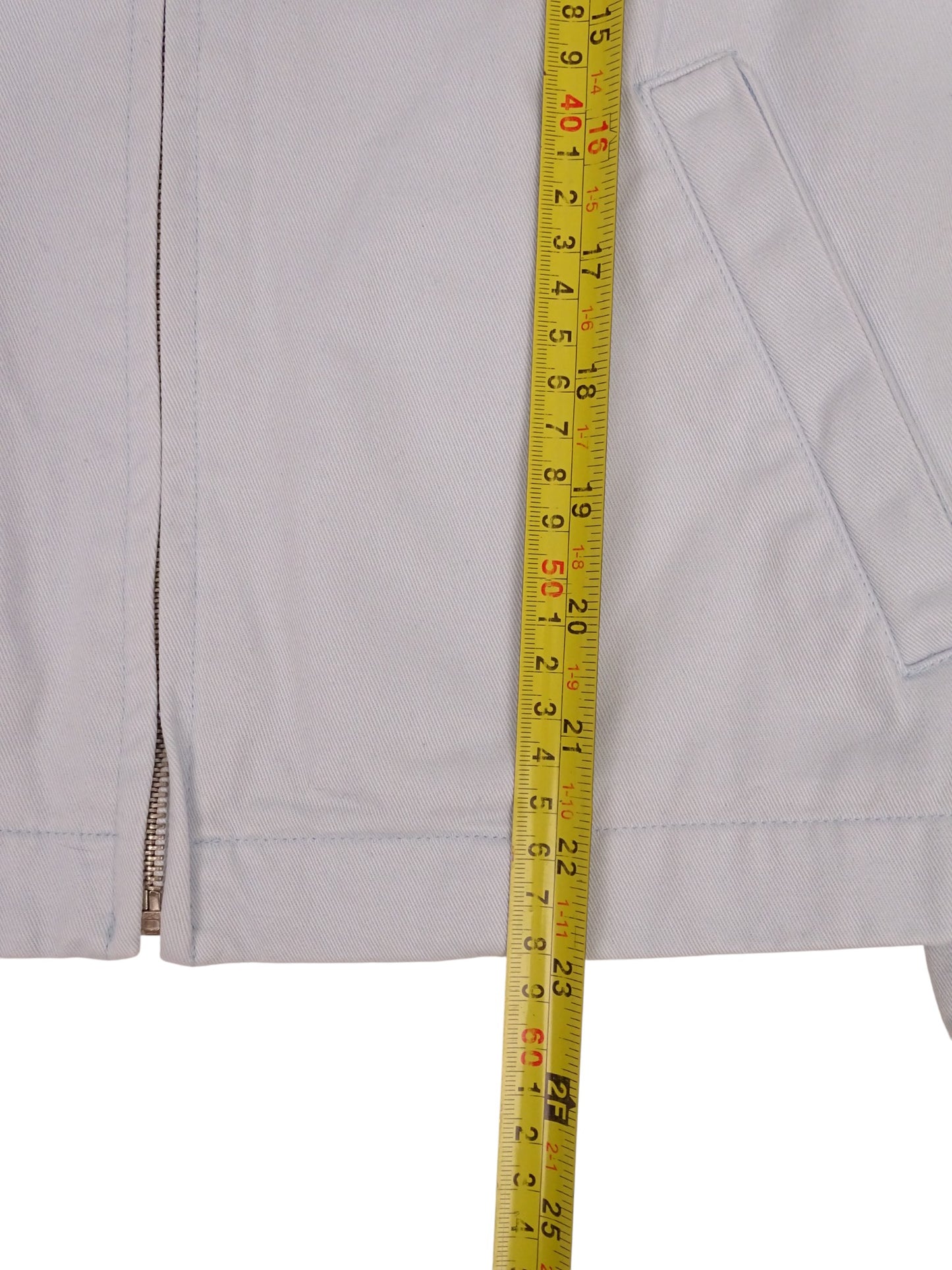 Burberry Veste Courte Bleu Clair Zippée À Col M Femme