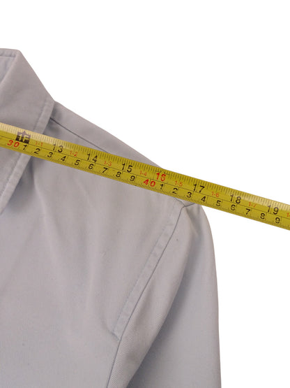 Burberry Veste Courte Bleu Clair Zippée À Col M Femme