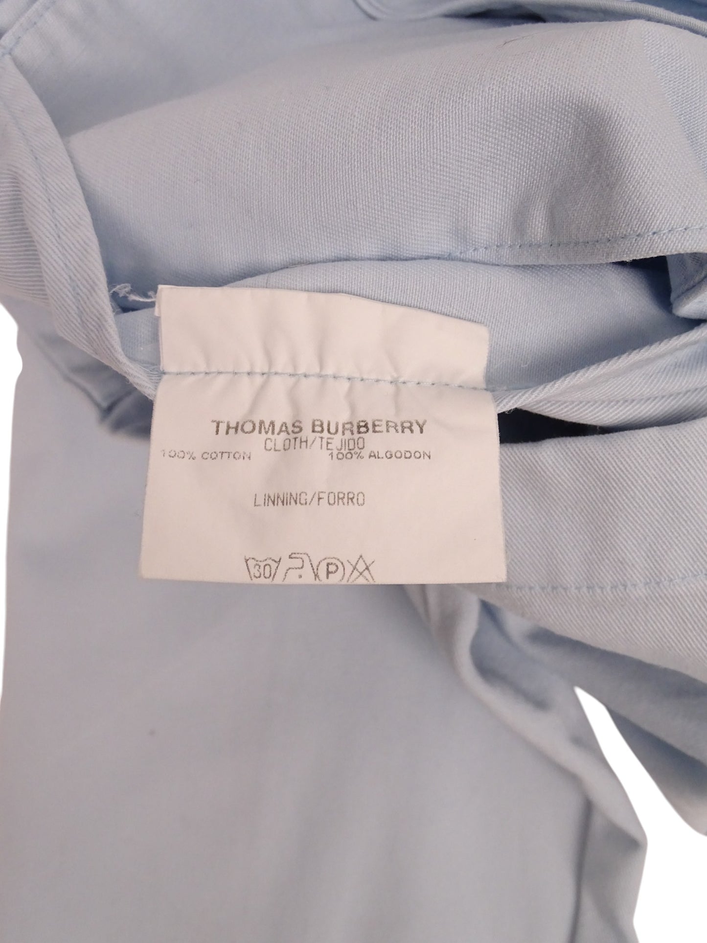 Burberry Veste Courte Bleu Clair Zippée À Col M Femme