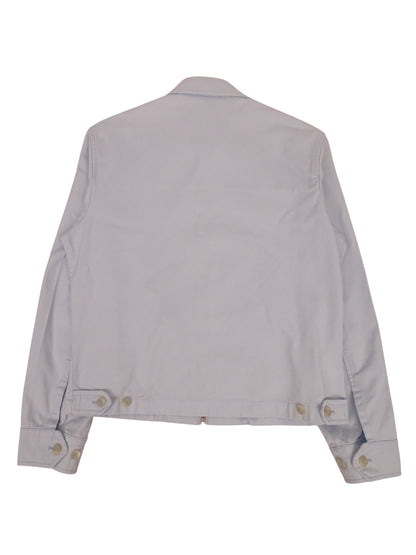 Burberry Veste Courte Bleu Clair Zippée À Col M Femme