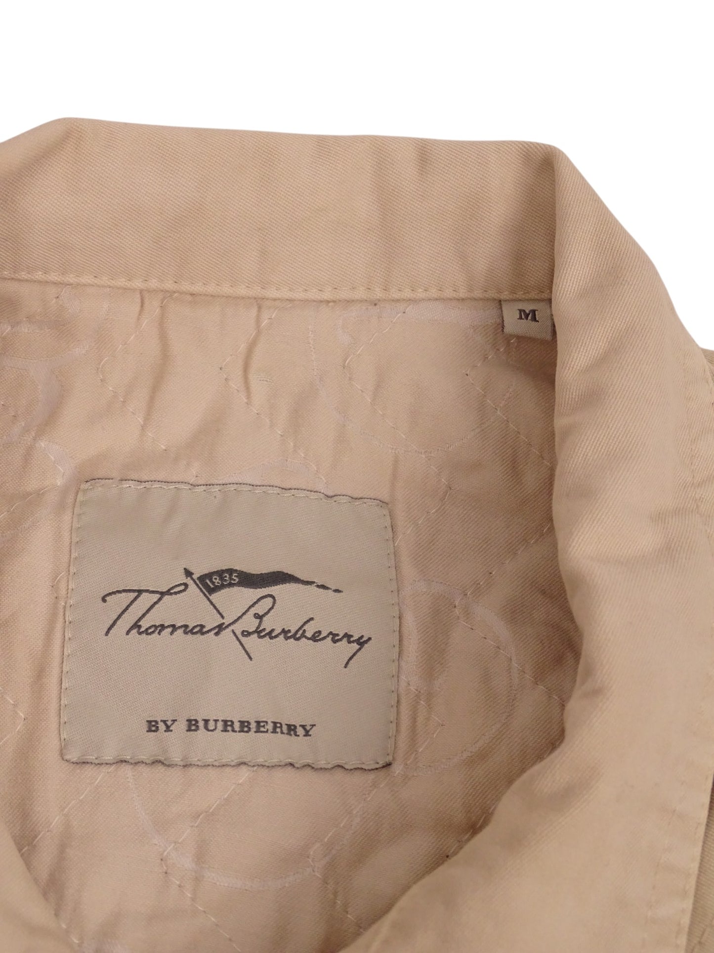 Burberry Blouson / Veste harrigton Matelassé Beige Full Zip Coton M Homme