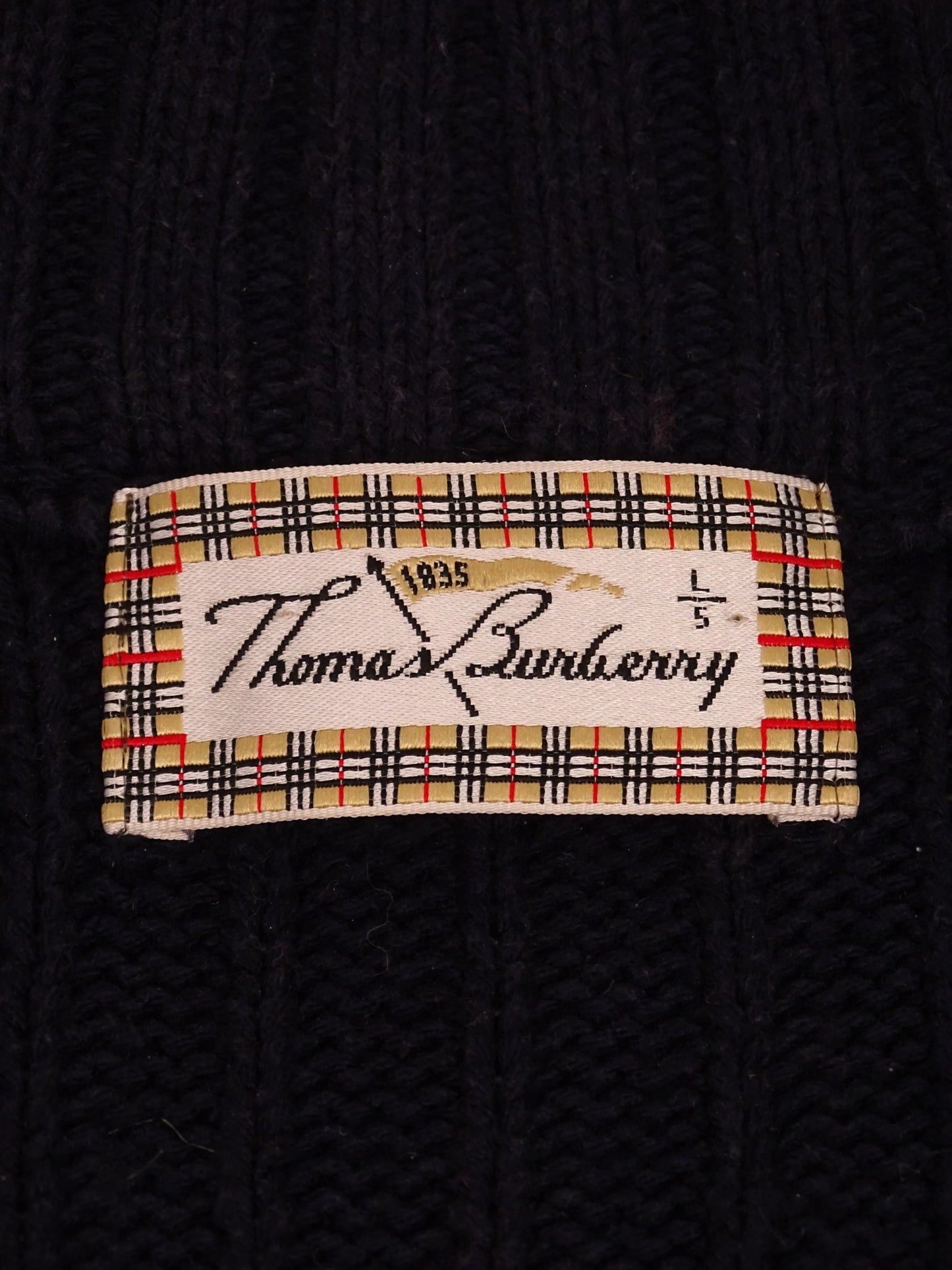 Burberry Sweat Zippé Bleu Marine 60% Coton Full Zip L Homme