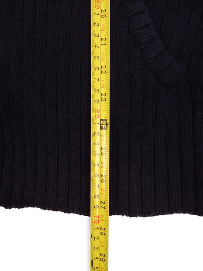 Burberry Sweat Zippé Bleu Marine 60% Coton Full Zip L Homme