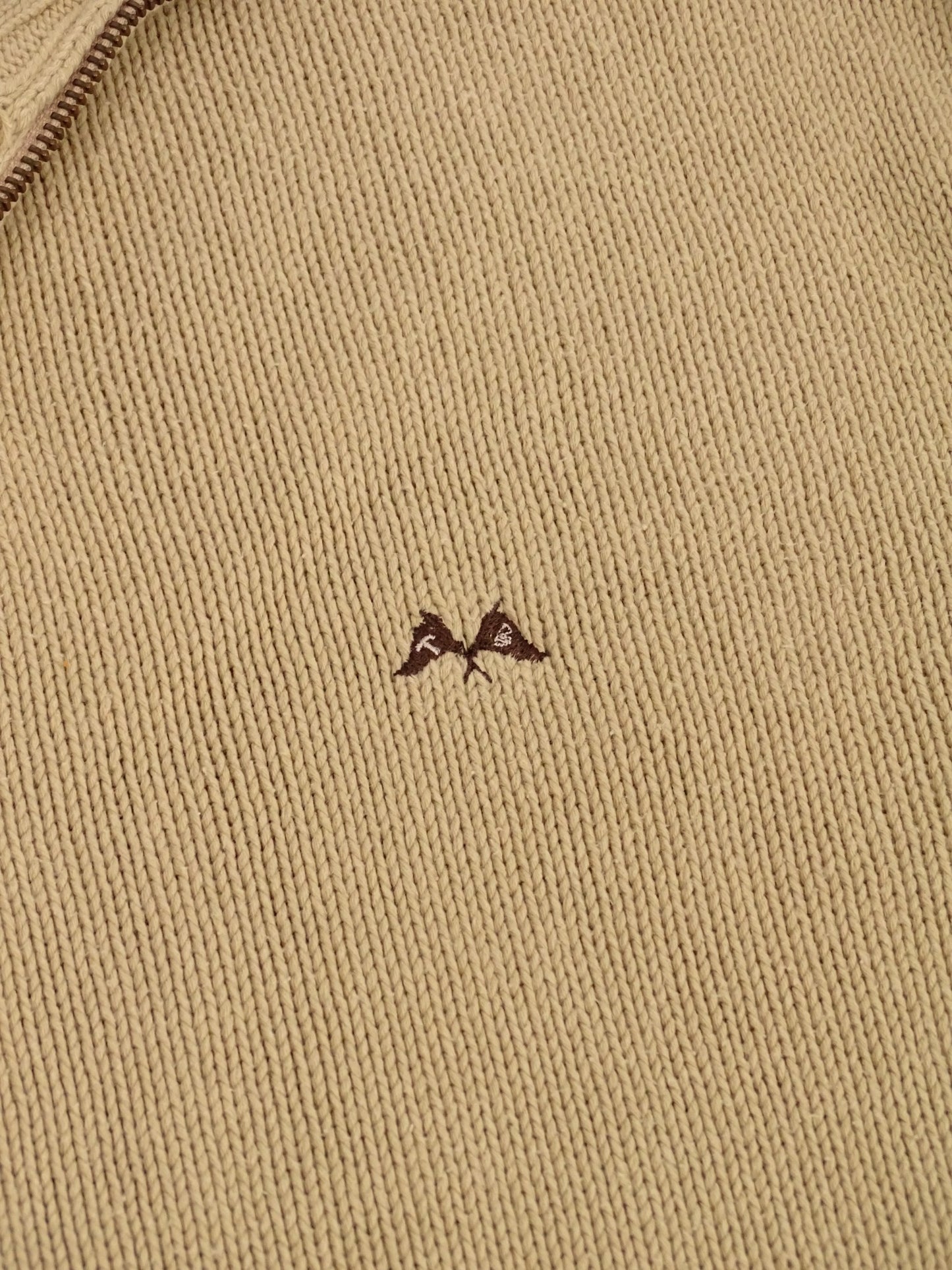 Burberry Sweat Zippé Beige Coton Full Zip XL Homme