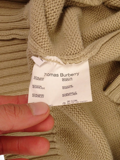 Burberry Sweat Zippé Beige Coton Full Zip XL Homme