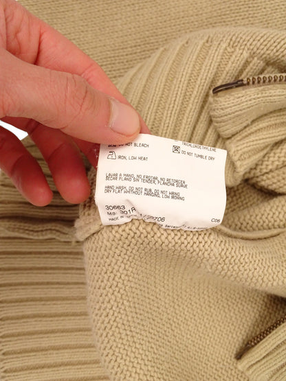 Burberry Sweat Zippé Beige Coton Full Zip XL Homme