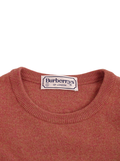 Burberry Pull Col Rond Corail/Rose 85% Laine M Homme