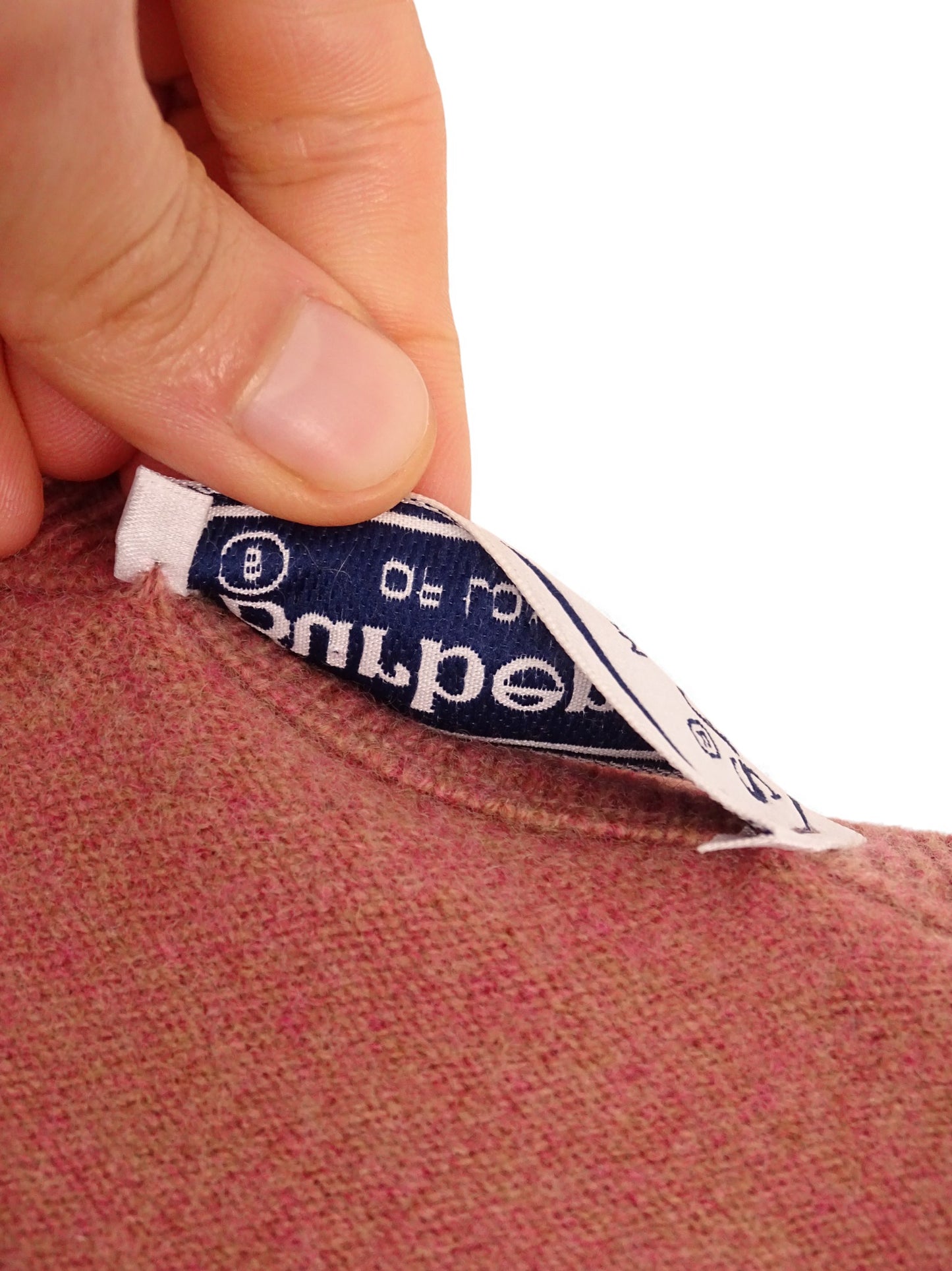 Burberry Pull Col Rond Corail/Rose 85% Laine M Homme