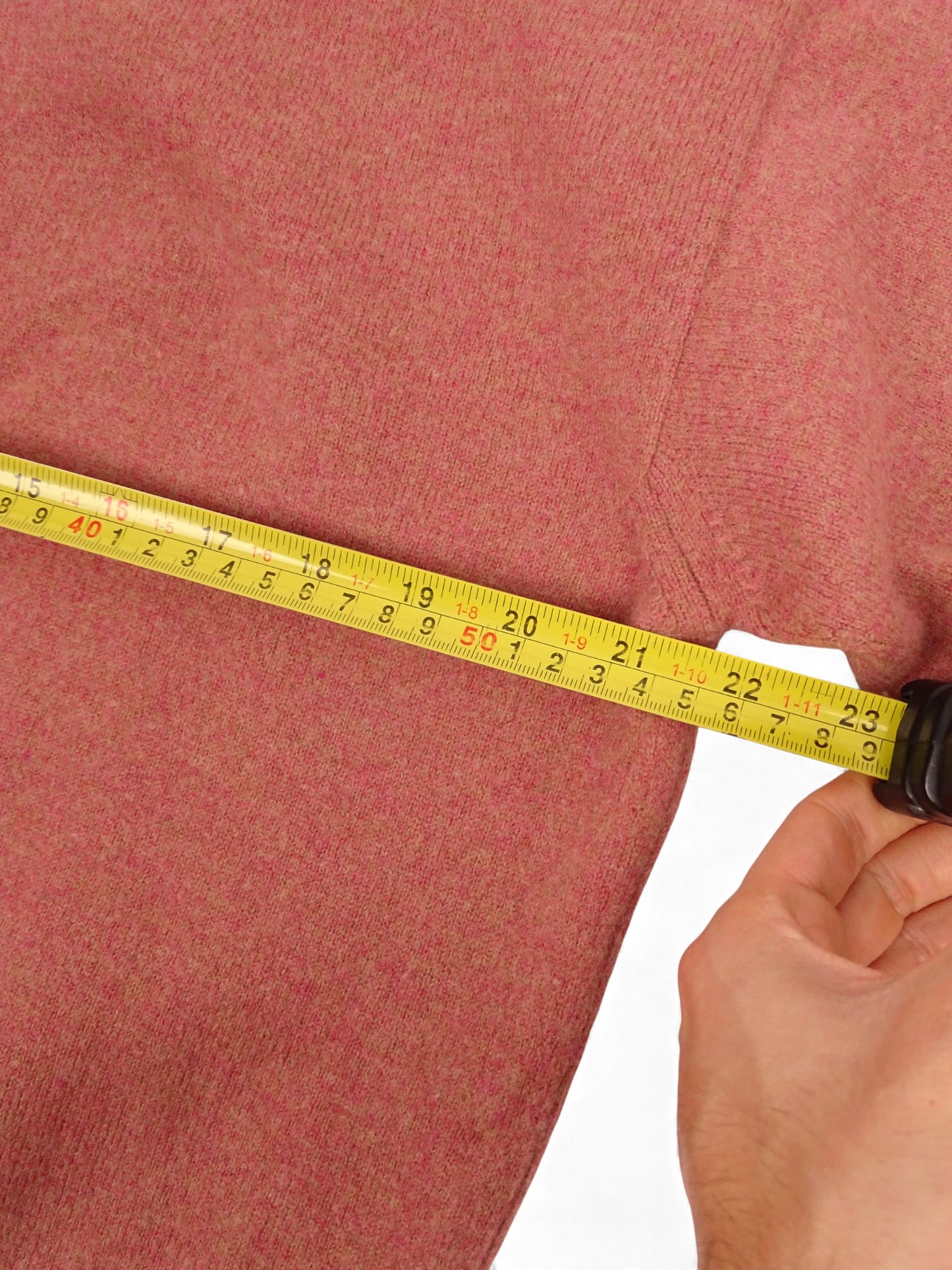 Burberry Pull Col Rond Corail/Rose 85% Laine M Homme