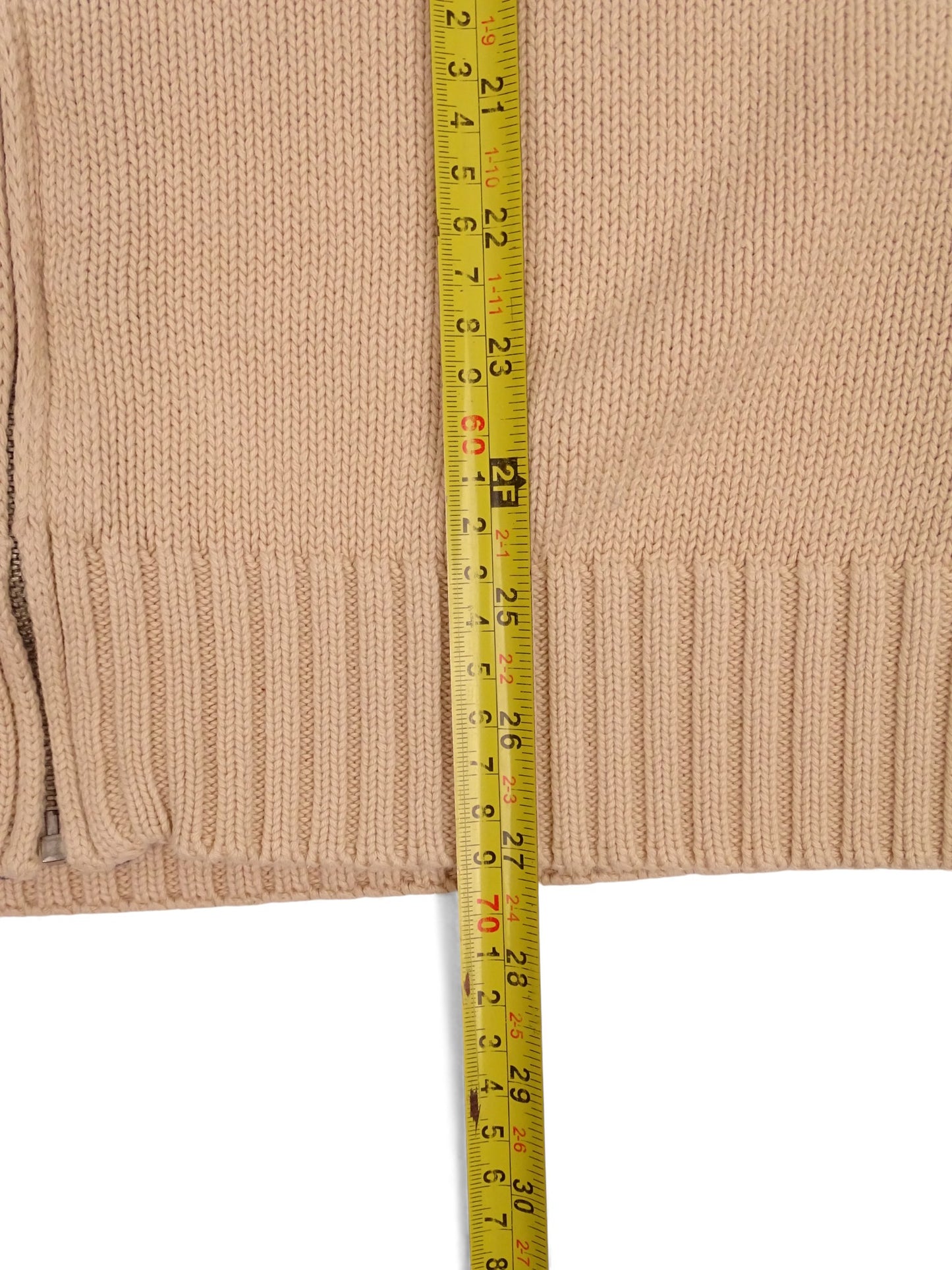 Burberry Sweat Zippé Beige Coton Full Zip XL Homme