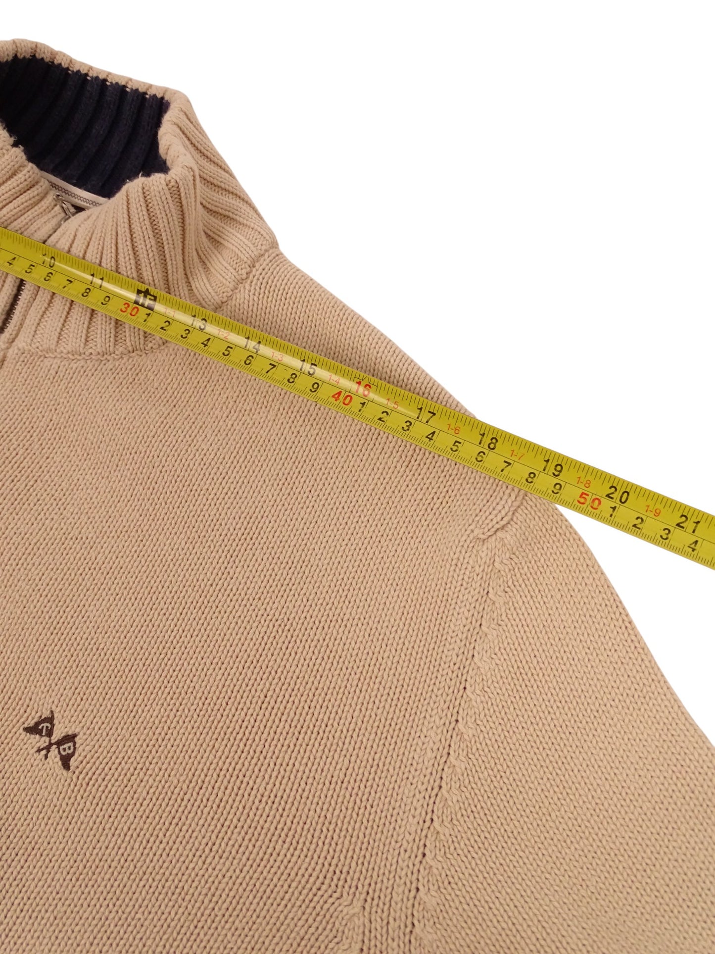 Burberry Sweat Zippé Beige Coton Full Zip XL Homme