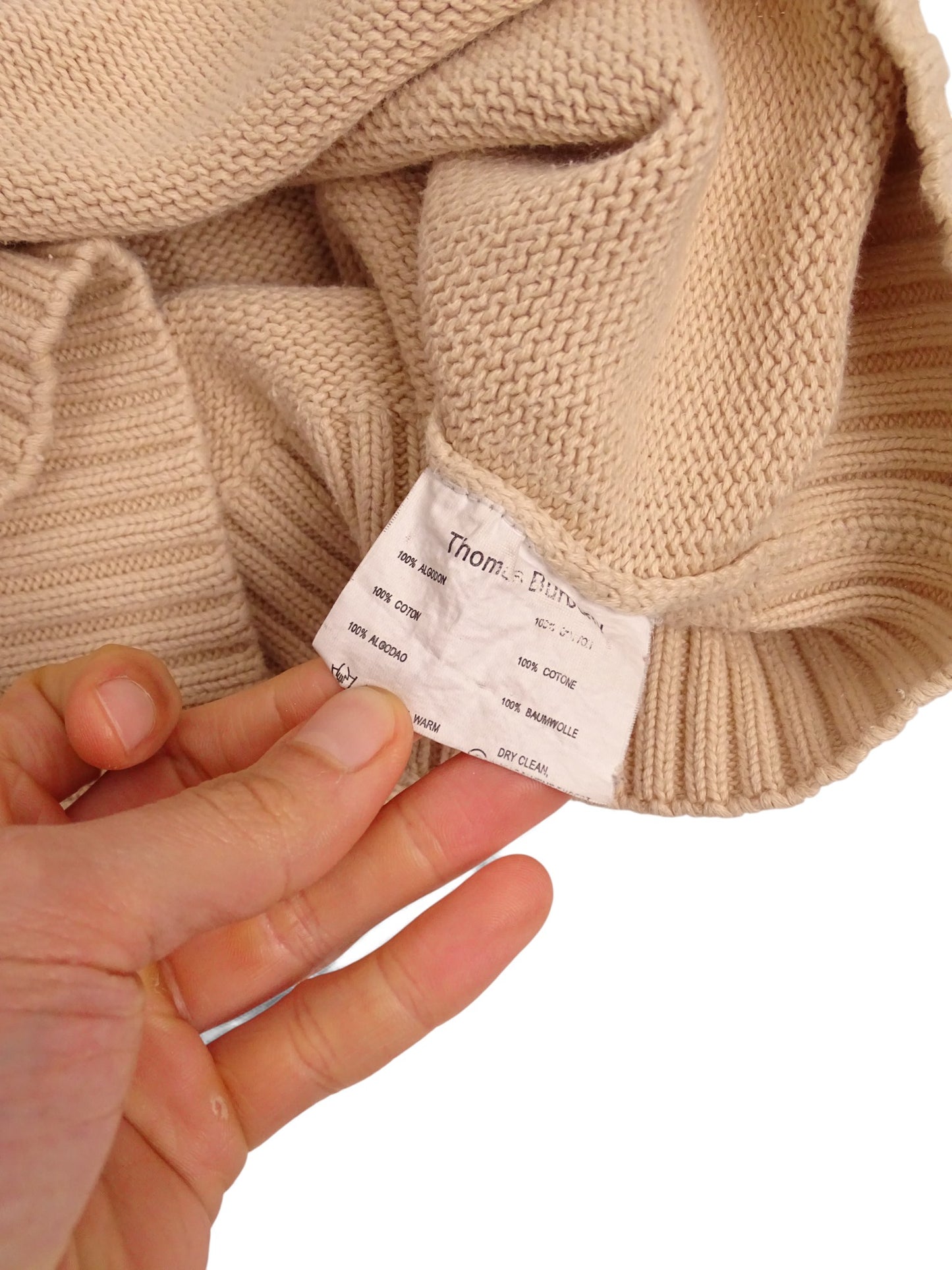 Burberry Sweat Zippé Beige Coton Full Zip XL Homme