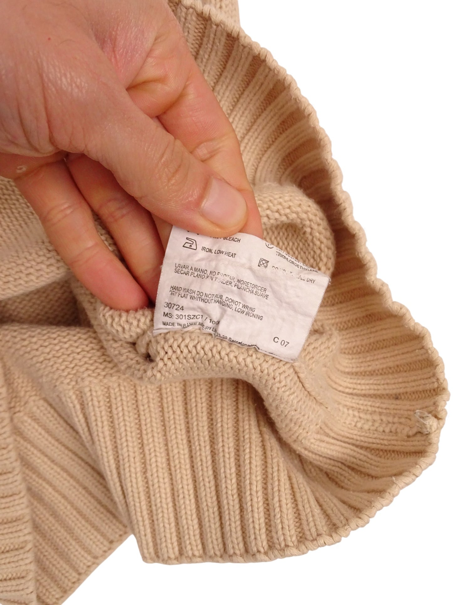 Burberry Sweat Zippé Beige Coton Full Zip XL Homme