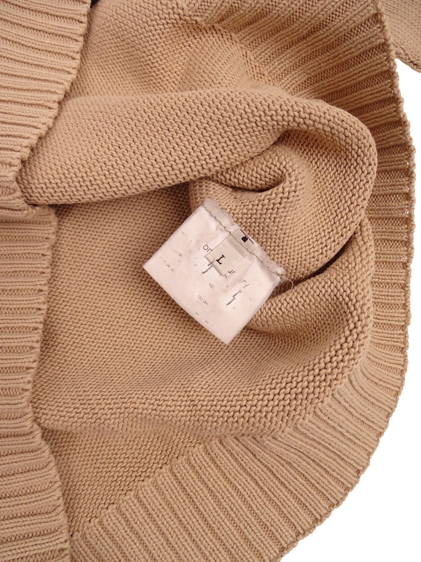 Burberry Gilet Rayé Bleu Marine & Beige Zippé Coton L Homme