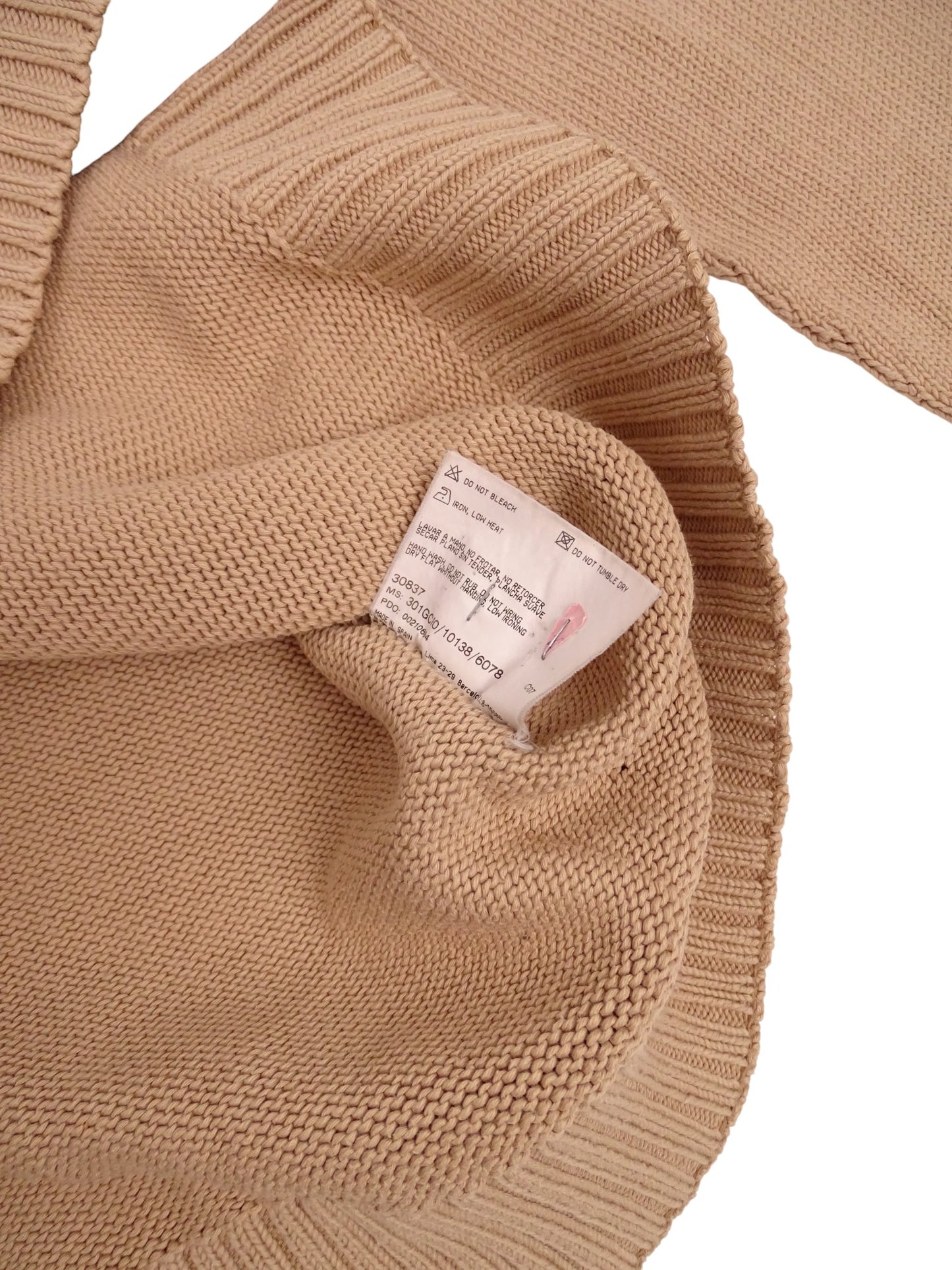 Burberry Gilet Rayé Bleu Marine & Beige Zippé Coton L Homme