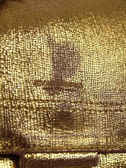 Jérôme Dreyfuss Sac "Lulu" M Lamé Or Cuir Pailleté