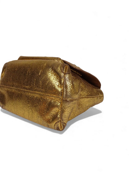 Jérôme Dreyfuss Sac "Lulu" M Lamé Or Cuir Pailleté