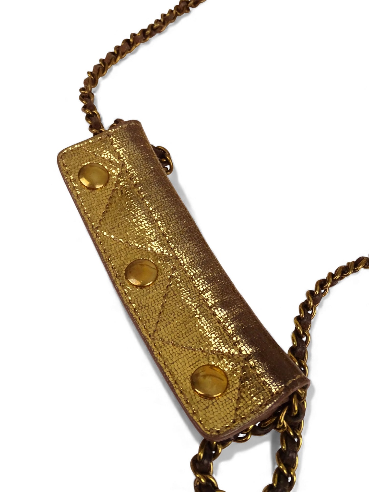 Jérôme Dreyfuss Sac "Lulu" M Lamé Or Cuir Pailleté