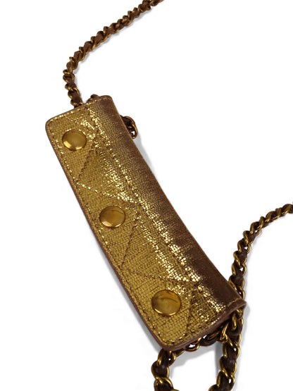 Jérôme Dreyfuss Sac "Lulu" M Lamé Or Cuir Pailleté