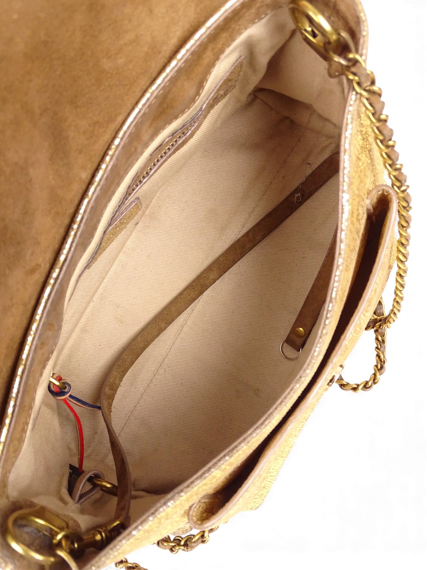 Jérôme Dreyfuss Sac "Lulu" M Lamé Or Cuir Pailleté