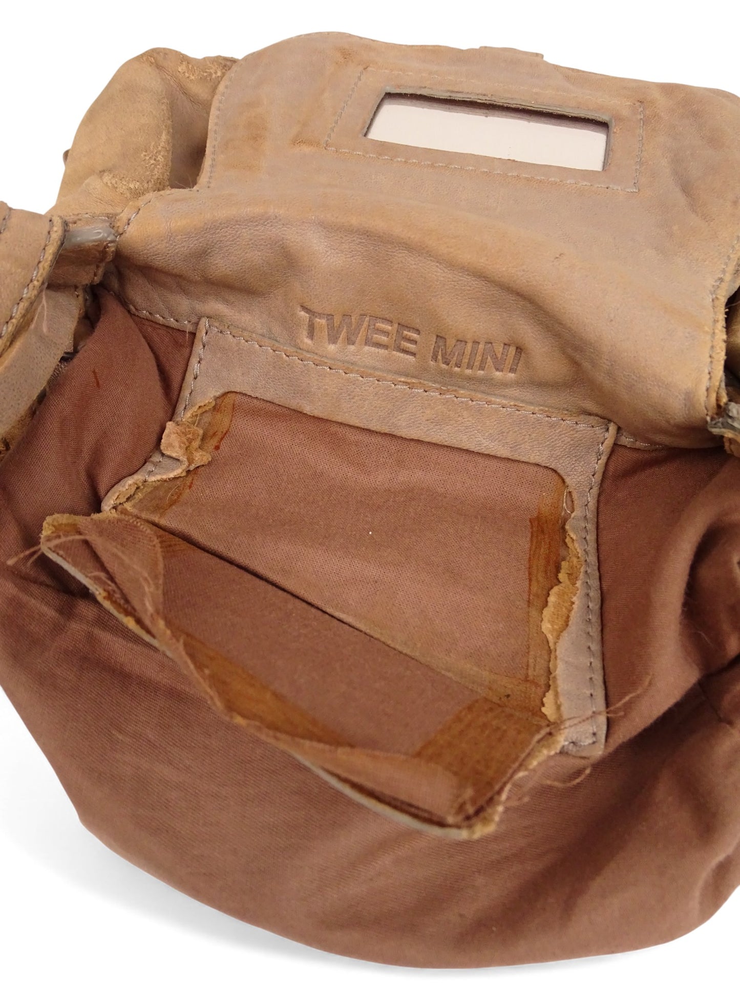 Jérôme Dreyfuss Sac Twee Mini Beige Cuir