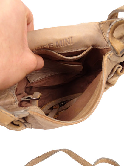 Jérôme Dreyfuss Sac Twee Mini Beige Cuir