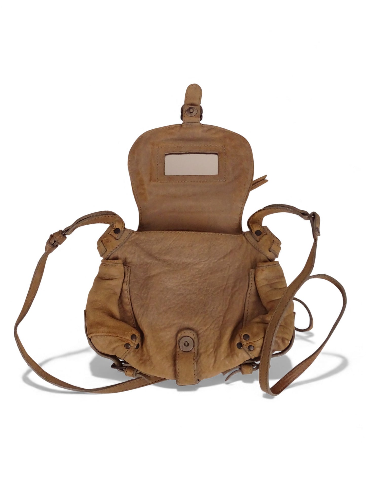 Jérôme Dreyfuss Sac Twee Mini Beige Cuir