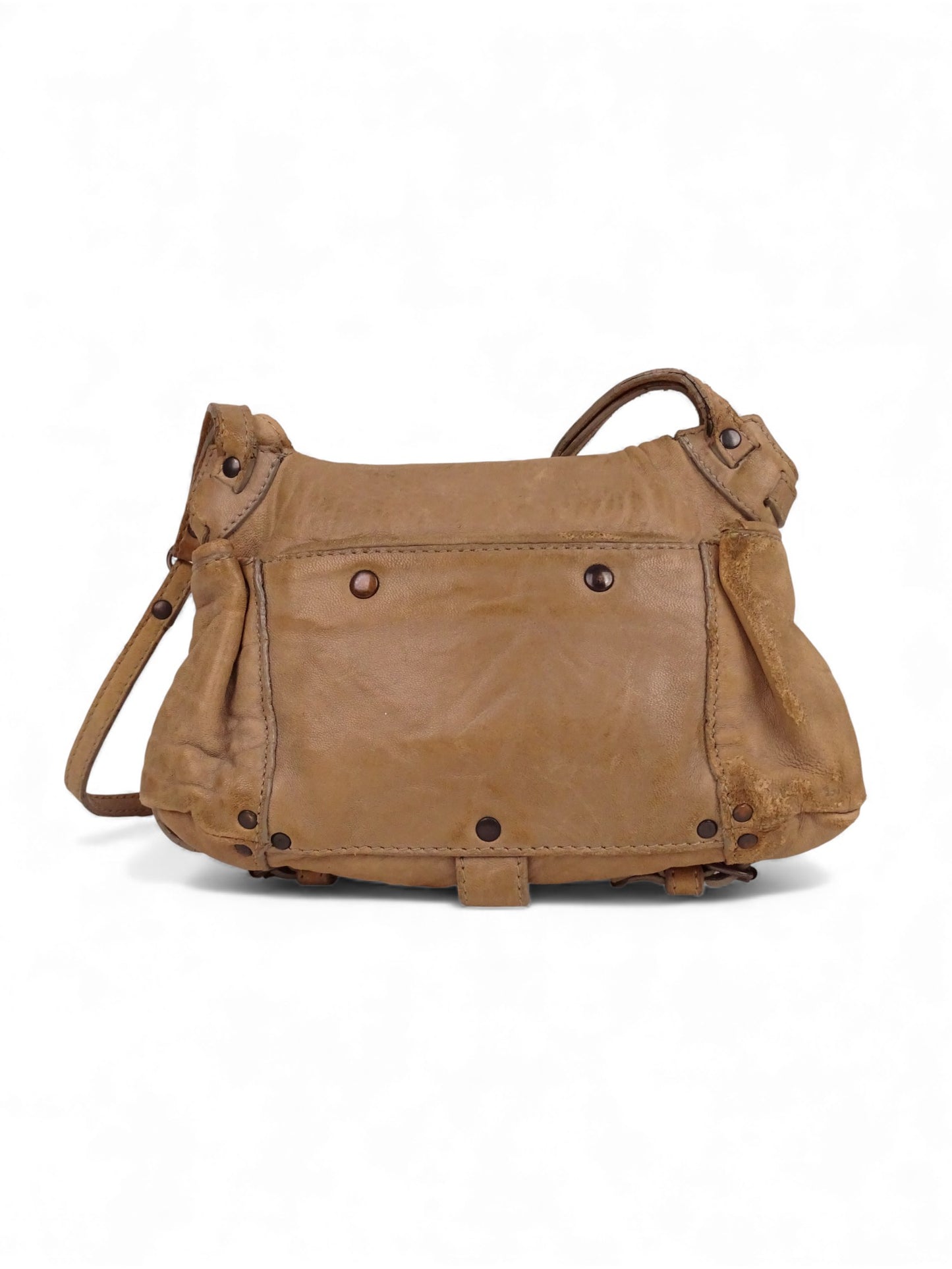 Jérôme Dreyfuss Sac Twee Mini Beige Cuir
