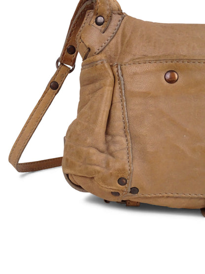 Jérôme Dreyfuss Sac Twee Mini Beige Cuir