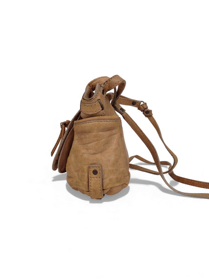 Jérôme Dreyfuss Sac Twee Mini Beige Cuir