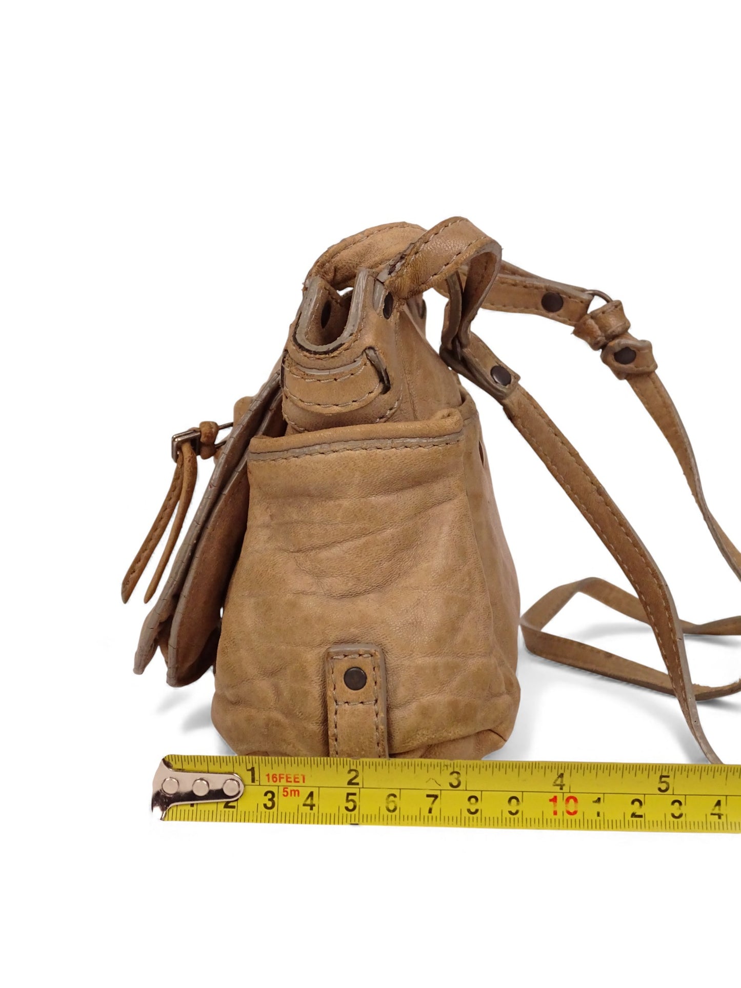 Jérôme Dreyfuss Sac Twee Mini Beige Cuir