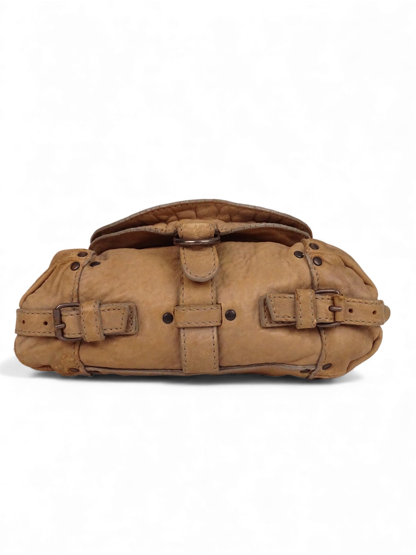 Jérôme Dreyfuss Sac Twee Mini Beige Cuir