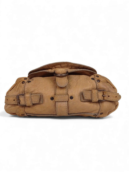 Jérôme Dreyfuss Sac Twee Mini Beige Cuir