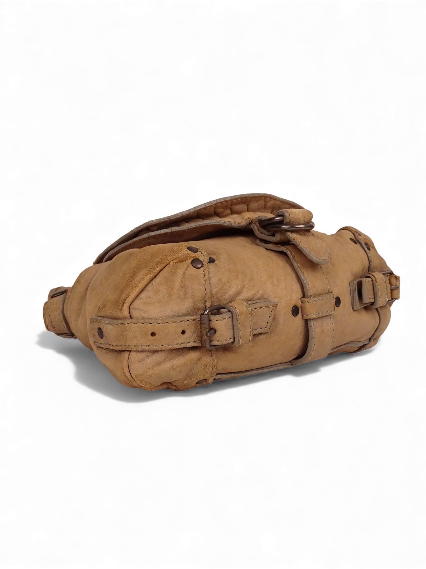 Jérôme Dreyfuss Sac Twee Mini Beige Cuir