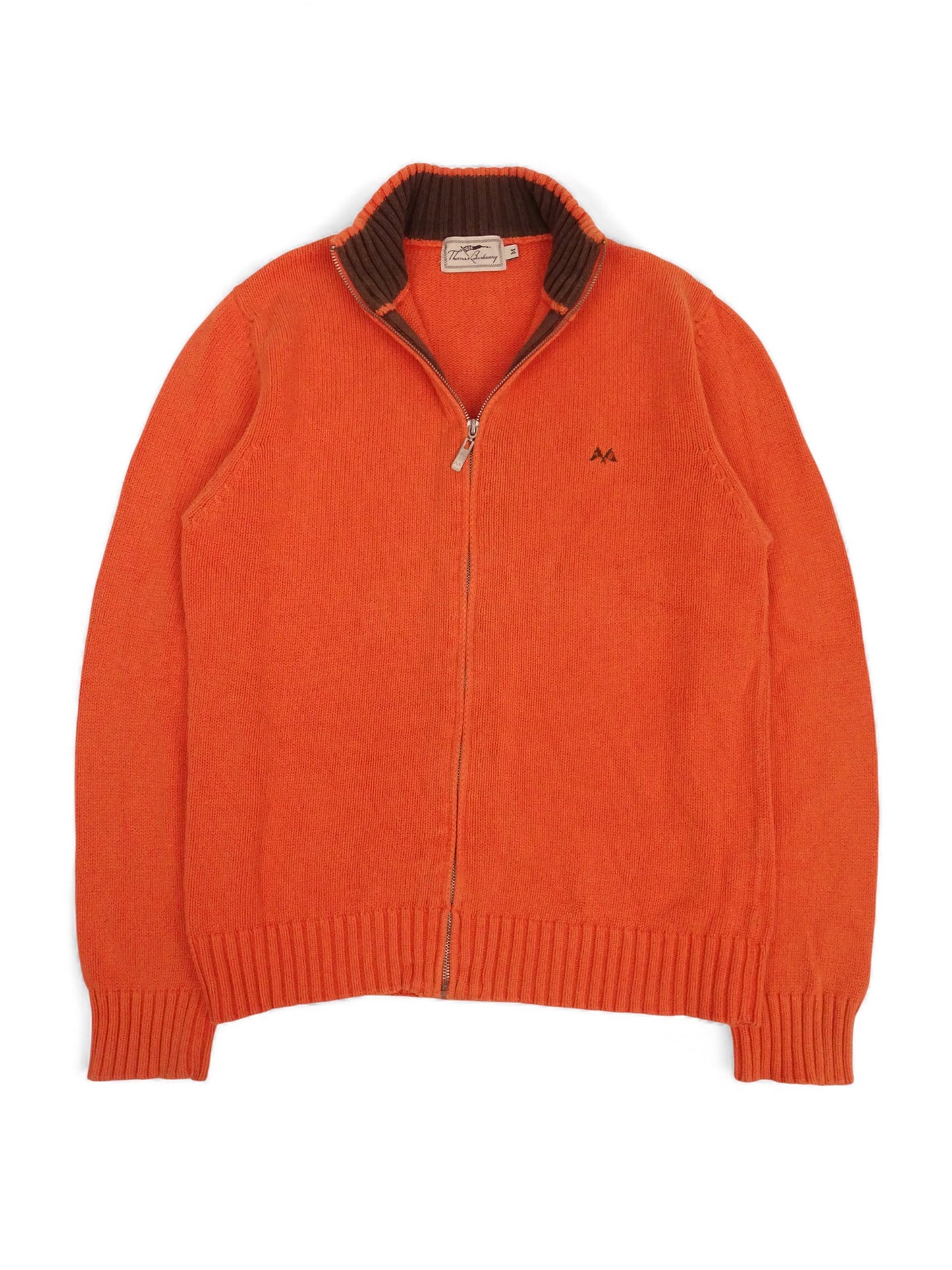 Burberry Pull Orange Coton Zippé Full Zip M Homme