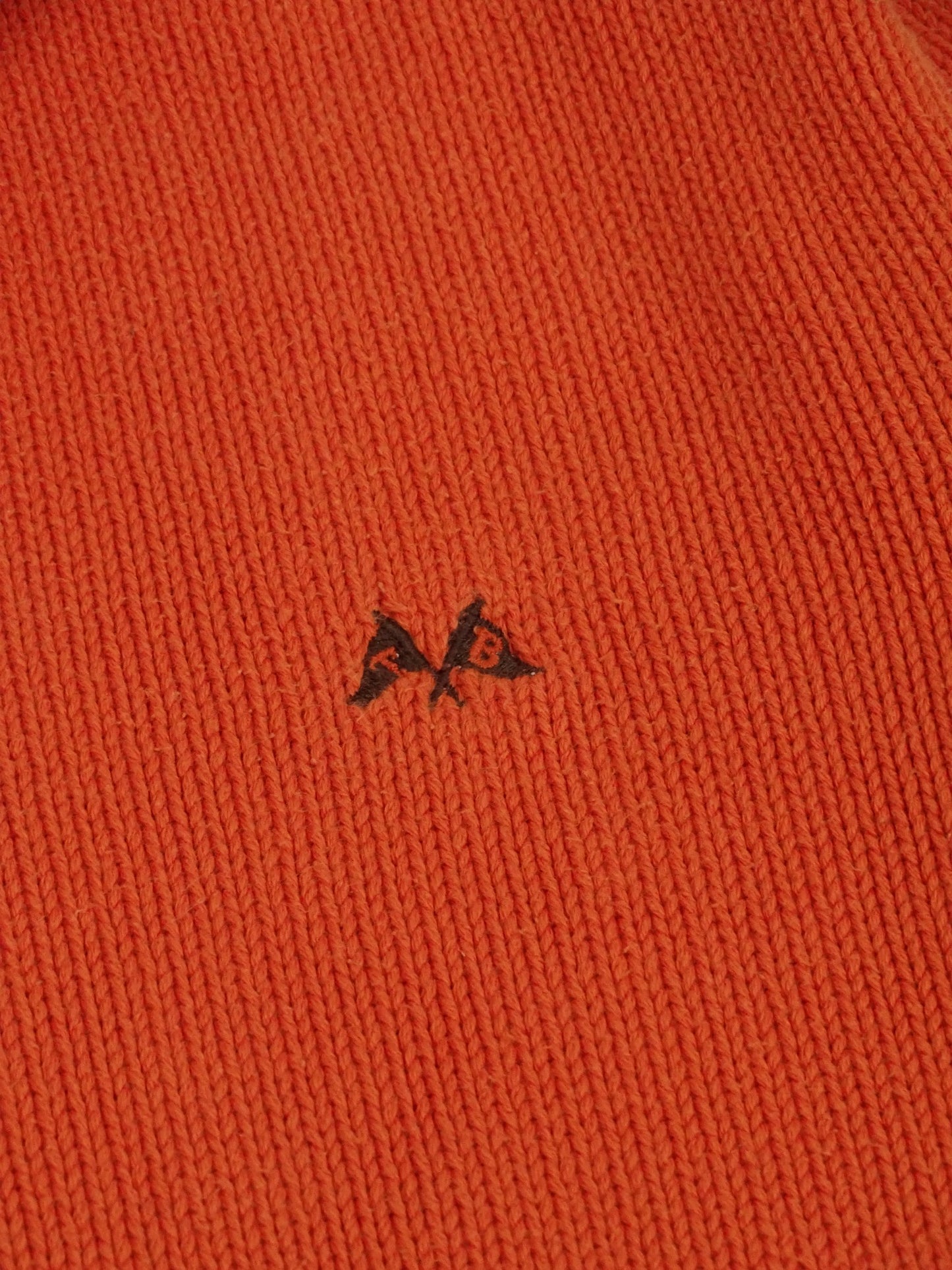 Burberry Pull Orange Coton Zippé Full Zip M Homme