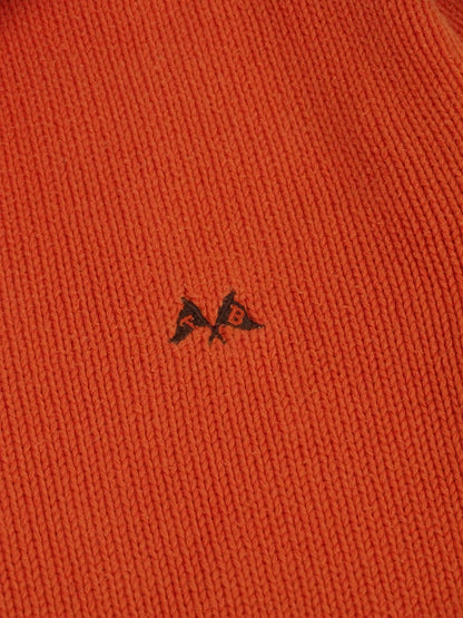 Burberry Pull Orange Coton Zippé Full Zip M Homme